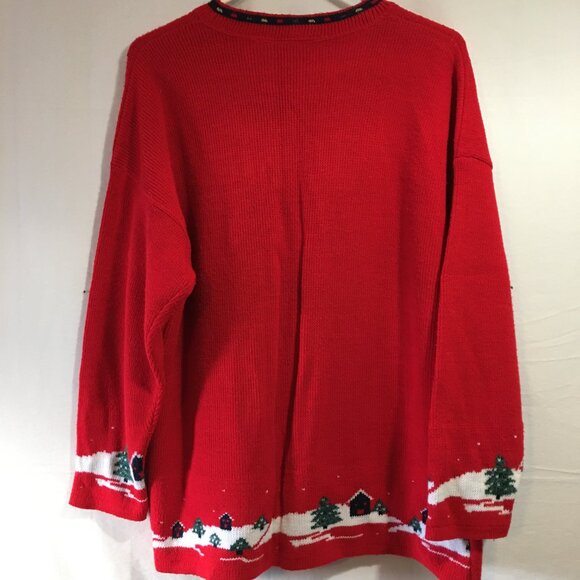 Cute Bear Print Christmas Sweater - Picture 2 of 5